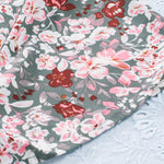 Khaki V-neck Short Sleeve Fashion Print Fantasy Fluttering Blouse