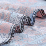 Khaki V-neck Short Sleeve Fashion Print Fantasy Fluttering Blouse