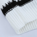 Apricot V Neck Stripes Colorblock Button Cardigan