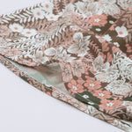 Khaki V-neck Short Sleeve Fashion Print Fantasy Fluttering Blouse