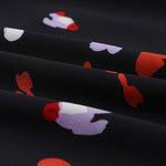 Khaki V-neck Short Sleeve Fashion Print Fantasy Fluttering Blouse