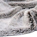 Cozy Gray Faux Fur Throw Blanket
