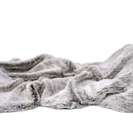 Cozy Gray Faux Fur Throw Blanket