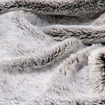Cozy Gray Faux Fur Throw Blanket