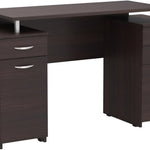 Espresso Finish Wood Computer Desk with Four Drawers