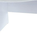 White Finish Wood Curved Top Writing Desk