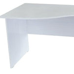 White Finish Wood Curved Top Writing Desk