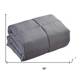 Dark Gray Medium Warmth Down Alternative Comforter King California King