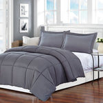 Dark Gray Medium Warmth Down Alternative Comforter King California King
