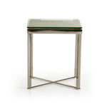 22inches Mosaic Wood  Steel  and Glass End Table