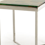 22inches Mosaic Wood  Steel  and Glass End Table