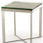 22inches Mosaic Wood  Steel  and Glass End Table