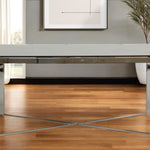 30inches Wood  Steel  and Glass Dining Table