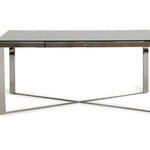 30inches Wood  Steel  and Glass Dining Table