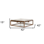 15inches Concrete and Metal Coffee Table