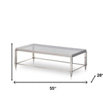 18inches Steel and Glass Coffee Table