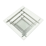 15inches Glass and Stainless Steel Square Coffee Table