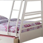 79inches X 57inches X 65inches White Pine Wood Twin Over Full Bunk Bed