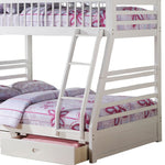 79inches X 57inches X 65inches White Pine Wood Twin Over Full Bunk Bed