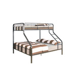 83inches X 63inches X 60inches Gunmetal Twin XL Over Queen Bunk Bed