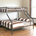 83inches X 63inches X 60inches Gunmetal Twin XL Over Queen Bunk Bed