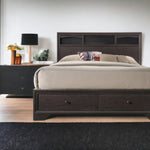 Rich Espresso Finish Queen Bed With Storage