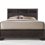 Rich Espresso Finish Queen Bed With Storage