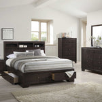Rich Espresso Finish Queen Bed With Storage