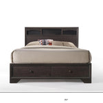 Rich Espresso Finish Queen Bed With Storage