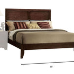 85inches X 80inches X 52inches Espresso Rubber And Tropical Wood King Bed