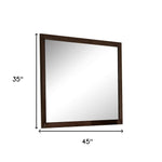 Espresso Wooden Rectangular Vanity Mirror