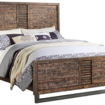 87inches X 64inches X 56inches Reclaimed Oak Queen Bed