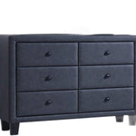 42inches x 16inches x 31inches 2-Tone Gray PU Wood Dresser