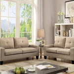 71inches Beige Linen Platinum  Sofa And Loveseat