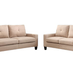 71inches Beige Linen Platinum  Sofa And Loveseat