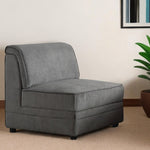 30inches X 34inches X 33inches Gray Velvet Reversible Armless Chair