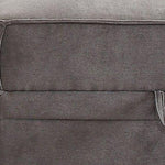 30inches X 34inches X 19inches Gray Velvet Ottoman With Storage