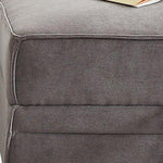 30inches X 34inches X 19inches Gray Velvet Ottoman With Storage