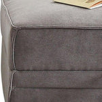 30inches X 34inches X 19inches Gray Velvet Ottoman With Storage
