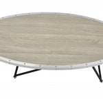 46inches X 23inches X 15inches Weathered Gray Oak Particle Board Coffee Table