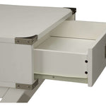 Modern White X Shape Wooden Storage End Table