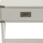 Modern White X Shape Wooden Storage End Table