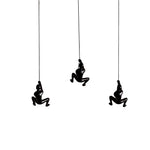 Set of 3 Black Climbing Man Wall Decor