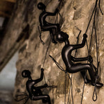 Set of 3 Black Climbing Man Wall Decor