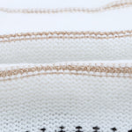 Apricot V Neck Stripes Colorblock Button Cardigan