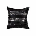 18inches x 18inches x 5inches Black And Silver  Pillow