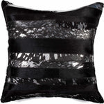 18inches x 18inches x 5inches Black And Silver  Pillow