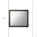 Gray Oak Wooden Rectangular Mirror