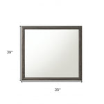 Weathered Gray Rectangular Mirror