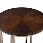 24inches X 24inches X 24inches Walnut And Champagne Metal End Table